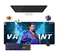 Game Valorant Jett Omen Phoenix Viper Mouse Pad | Gamer Mouse Mat XL | Office, Study & Home Use | Non-Slip Base + Soft Surface (12, 35.4" × 15.7" × 0.12")