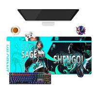 Game Valorant Jett Omen Phoenix Viper Mouse Pad | Gamer Mouse Mat XL | Office, Study & Home Use | Non-Slip Base + Soft Surface (8, 35.4" × 15.7" × 0.12")