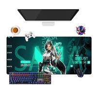 Game Valorant Jett Omen Phoenix Viper Mouse Pad | Gamer Mouse Mat XL | Office, Study & Home Use | Non-Slip Base + Soft Surface (3, 35.4" × 15.7" × 0.12")