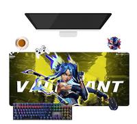 Game Valorant Jett Omen Phoenix Viper Mouse Pad | Gamer Mouse Mat XL | Office, Study & Home Use | Non-Slip Base + Soft Surface (2, 35.4" × 15.7" × 0.12")