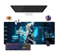 Game Valorant Jett Omen Phoenix Viper Mouse Pad | Gamer Mouse Mat XL | Office, Study & Home Use | Non-Slip Base + Soft Surface (5, 35.4" × 15.7" × 0.12")