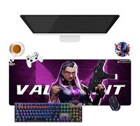 Game Valorant Jett Omen Phoenix Viper Mouse Pad | Gamer Mouse Mat XL | Office, Study & Home Use | Non-Slip Base + Soft Surface (1, 31.5" × 11.8" × 0.12")