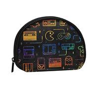Game Video Gaming Pattern Coin Purse Shell Mini Pouch Wallet Change Bag for Women Girls Kids