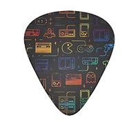 Game Video Gaming Pattern Guitar Plectrums Classical Triangle Bass Acoustic And Electric Guitar Plectrums For Guitarists 12 Pieces