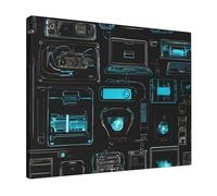 Game Video Gaming Pattern -Print Modern Frameless Wall Art 16x20 Inches, Abstract Prints for Living Room Bedroom, Home Decor Gift, Ready to Hang Canvas.