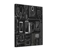 Game Video Gaming Pattern -Print Unframed Canvas Prints 8x10 Inch - Premium Gallery-Wall Art for Living Room & Bedroom - Modern Abstract Painting - Home Decor Gift (20x25cm).