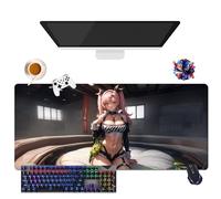 Game Zenless Zone Zero Mouse Pad Nicole Llen Joe Hoshimi | Gamer XL Mouse Mat | Office, Study & Home Use | Non-Slip Base + Soft Surface (1, 35.4 x 15.7 x 0.12 inches)
