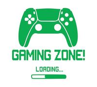 Game Zone Loading for Gamers Fine Carving Stickers 54x55.1cm Do not Damage The Wall Surface Green