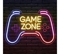 Game Zone Neon Sign for Wall Gamepad LED Neon Light Gaming Lamp Dimmable USB Powered Light Up Sign for Home Gaming Room Streamer Background Playroom Decor Boys Kids