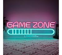 GAME ZONE Neon Sign Glowing LED Gaming Neon Light Sign Lamp Dimmable for Home Gaming Room Recreation Area Streamer Background E-Sports Events Man Cave Decoration for Boys Teen Gamers