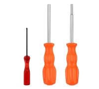 Gamebit Security Screwdriver Set 3 Pack, 3.8mm and 4.5mm Security Screwdriver and 2.5mm Triwing Screwdriver for Super Nintendo, SNES, NES, N64 and GameBoy, Orange