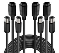 Gamecube Controller Extension Cable 6.6ft 4-Pack, Extra Long Wired Cord for Nintendo GameCube & Wii Gamecube Controllers