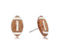 Gameday Football dangle Earrings for Women Glitter Team Color Jewelry for Football Mom Super Bowl Christmas Gift Idea Day to Day Wear Brown White Red White Stud Earrings Sports Fan Jewelry, S, Acrylic
