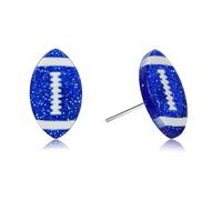 Gameday Football dangle Earrings for Women Glitter Team Color Jewelry for Football Mom Super Bowl Christmas Gift Idea Day to Day Wear Brown White Red White Stud Earrings Sports Fan Jewelry, S, Acrylic