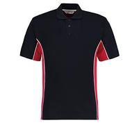 Gamegear Men' Track Pique Polo, Navy/Red/White, Medium. KK475