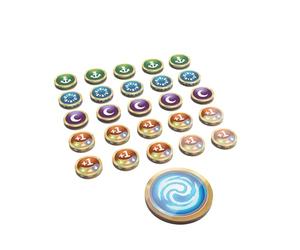 Gamegenic Altered Premium Markers - Officially Licensed, 26 Acrylic TCG Game Tokens - Vibrant Designs - Includes First Player, Anchored, Runaway, Sleepy & Boost Markers