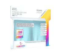 Gamegenic Card Sleeves Clear 200 CT - 66x91mm Standard Size, Matte Back, Smooth