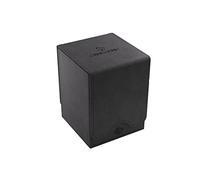 Gamegenic Squire 100+ XL Convertible Deck Box | Card Storage Box with Removable Cover Clips | Holds 100 Double-Sleeved Cards in Extra Thick Inner Card Sleeves | Black Color | Made