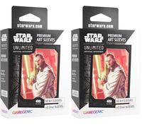 Gamegenic | Star Wars: Unlimited Premium Art Sleeves Set 5 - Qui-Gon Jinn | Trading Card Accessory (Pack of 2)