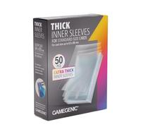 Gamegenic Thick Inner Sleeves 64x89 - 100 Micron Card Protectors, 50 Count, Extra Strong Double-Sleeving Shields, Clear, Acid-Free & No PVC
