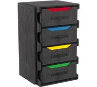 Gamegenic Token’s Lair - Premium All-in-One Token Box with Integrated Dice Tray for Ultimate Gaming Experience, Multifunctional Storage for Game Tokens, Dice and Accessories, Black Color, Made