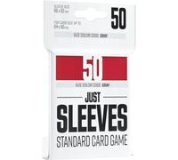 Gamegenic Card Sleeves Just Sleeves - Standard 66 x 92 mm - Opaque Red Back, Glossy - 50 ct