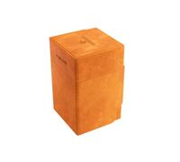 Gamegenic Watchtower 100+ XL Convertible Deck Box | Double-Sleeved Card Storage | Card Game Protector | Nexofyber Surface | Holds Up to 100 Cards | Orange Color | Made