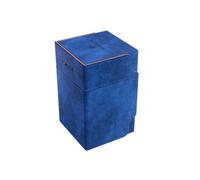 Gamegenic Watchtower 100+ XL Convertible Deck Box Exclusive LINE | Double-Sleeved Card Storage | Card Game Protector | Nexofyber Surface | Holds Up to 100 Cards | Blue/Orange Color | Made