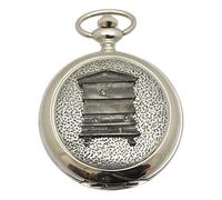 Gamekeepers Cottage gifts Bee Hive Pocket Watch Pewter Fronted Quartz Personalised Gift 29