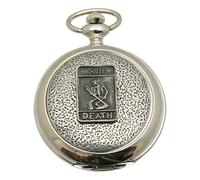 Gamekeepers Cottage gifts Death Tarot Card Pocket Watch Pewter Fronted Quartz Personalised Gift 502