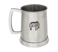 Gamekeepers Cottage gifts Elephant KR Stainless Steel Beer Tankard Free Engraving Gift 117