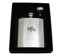 Gamekeepers Cottage gifts Grey Fergi Enamel Stainless Steel Hip Flask With FREE ENGRAVING Gift 164