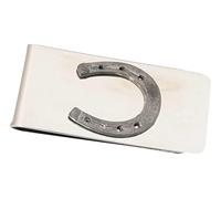 Gamekeepers Cottage gifts Horse Shoe Metal Money Clip in Pouch with Free Engraving 190