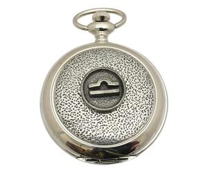 Gamekeepers Cottage gifts Libra Zodiac Pocket Watch Pewter Fronted Quartz Personalised Gift 220