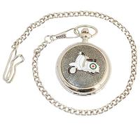 Gamekeepers Cottage gifts Mods Scooter Pocket Watch Pewter Fronted Quartz Personalised Gift 674