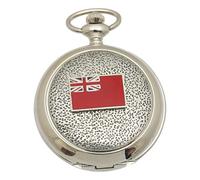 Gamekeepers Cottage gifts Red Ensign Pocket Watch Pewter Fronted Quartz Personalised Gift ME48