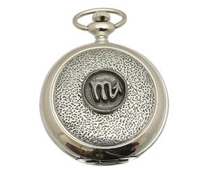 Gamekeepers Cottage gifts Scorpio Zodiac Pocket Watch Pewter Fronted Quartz Personalised Gift 314