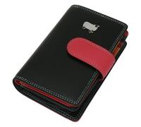Gamekeepers Cottage gifts Suffolk Sheep Ladies Leather Purse with Coin Pouch RFID Safe Black & Pink Gift 695