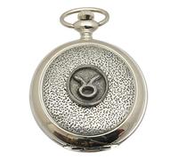 Gamekeepers Cottage gifts Taurus Zodiac Pocket Watch Pewter Fronted Quartz Personalised Gift 361