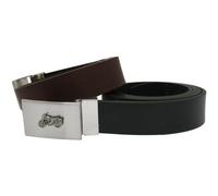 Gamekeepers Cottage gifts Vintage Motorbike Leather Belt and Metal Buckle Set in Gift Pouch Men's Fashion 386
