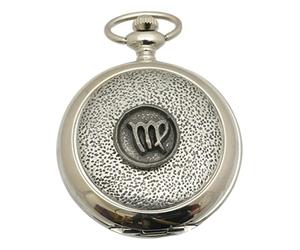 Gamekeepers Cottage gifts Virgo Zodiac Pocket Watch Pewter Fronted Quartz Personalised Gift 388