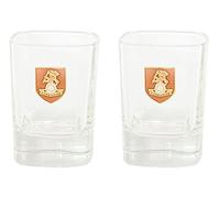 Gamekeepers Cottage gifts Yorkshire Regiment Pair of Shot Glasses Crystal Cut Tot Party Gift ME47