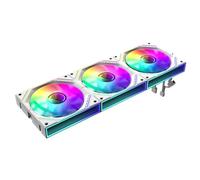 GameMax FN12A-S3I 120mm Linked PC Case Fans White with Infinity Mirror Center ARGB 5V 3pin Aura Sync 800-1600 RPM 4pin PWM - Triple Pack
