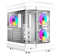 GameMax Hype White Mid-Tower ATX Gaming PC Case - White