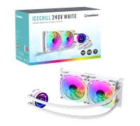 GameMax Ice Chill 240V AIO ARGB Liquid CPU Cooler - White - GMX-ICECH-240VWT