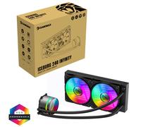 GameMax IceBurg 240mm Black AIO Infinity ARGB Water Cooler CPU PC Liquid Cooling