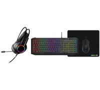 Gamemax Pulse 4-in-1 Keyboard Mouse Headset Mouse Pad Combo Kit