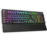 GameMax Strike RGB Mechanical Gaming Keyboard, Individual RGB LED Backlight, Outemu Red Switches, Anti-Ghosting Keys, Detachable Wrist Rest, Compatible for Windows & Mac OSX, USB, UK Layout | Black