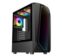GameMax Time Bandit Black Mid Tower Tempered Glass PC Gaming Case