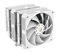 GameMax Twin600 Dual-Tower CPU Cooler 250W TDP 6 x 6mm Copper Heatpipes & Aluminium Heat Sink CPU Air Cooler, 120mm FDB PWM Fan For Intel & AMD Sockets | White